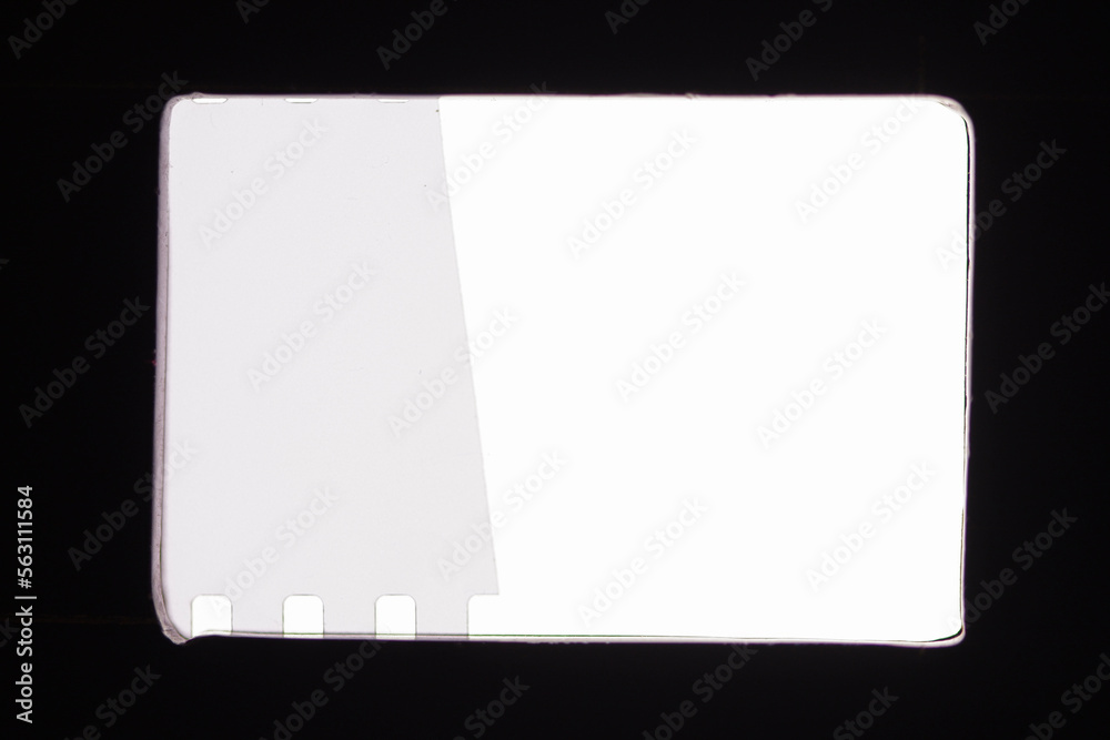 Camera film strip isolated on black background, film strips without photos on it, Real high resolution 35mm photo scan design element, copy space Camera film strip isolated on black background, film strips without photos on it, Real high resolution 35mm photo scan design element, copy space