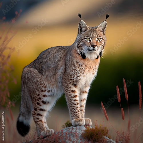 lynx on the rock