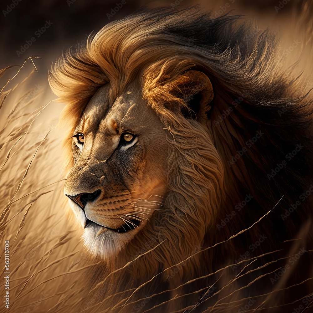 Naklejka premium Lion's Behavior and Personality: Understanding the individual differences in lion behavior and personality