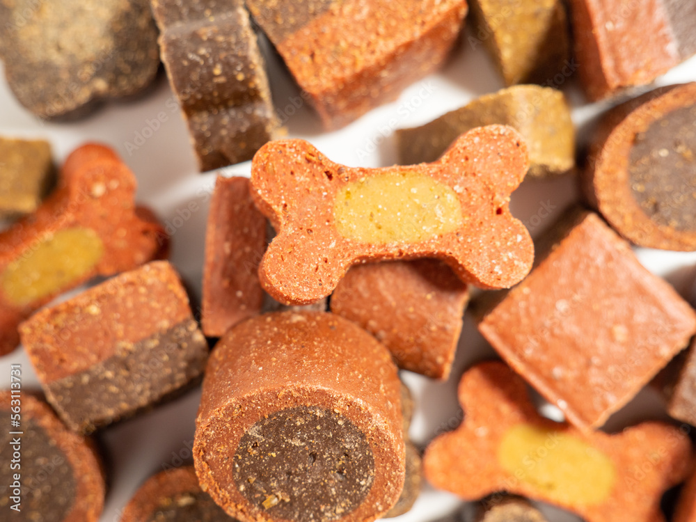 Dog treats. Treats for dogs on a white background. Dog treats. Treats for dogs on a white background.