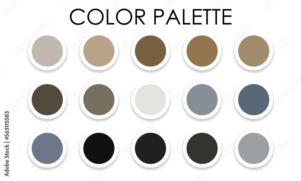 Universal color palette. Color combinations. Vector illustration