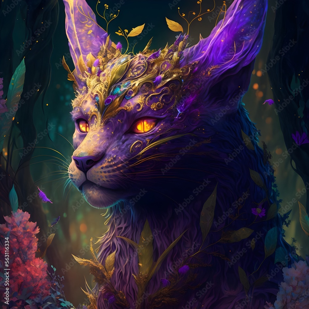 animal with gold armor in the forest