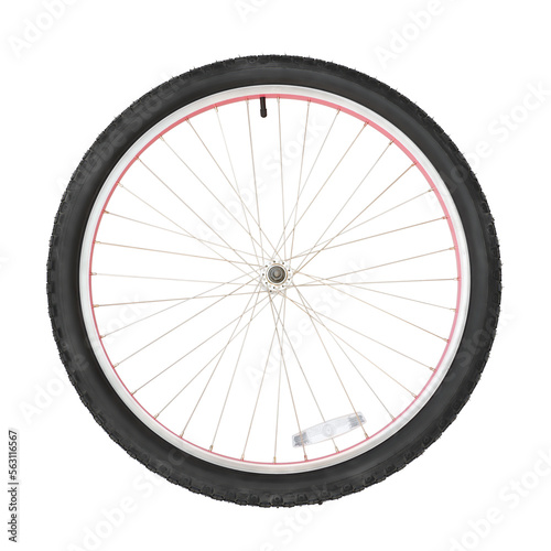 Bicycle wheel. Isolated png with transparency