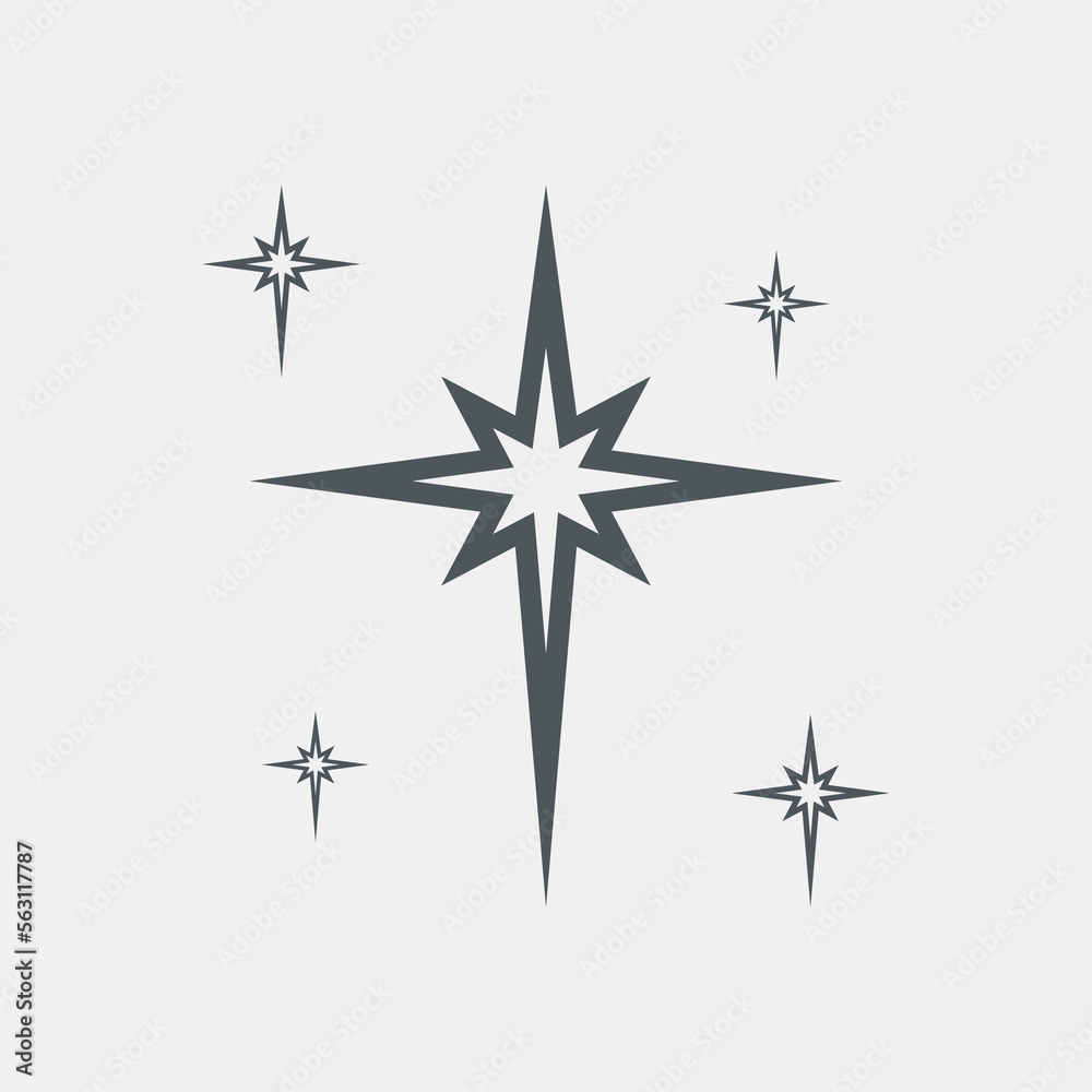 Fototapeta premium Star north quality vector illustration cut