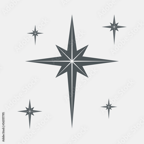 Star north quality vector illustration cut