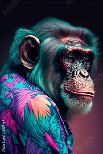 monkey realistic portrait