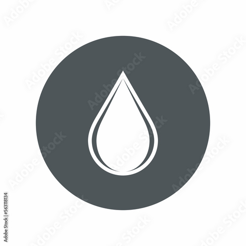 Water drop droplet raindrop icon illustration cut