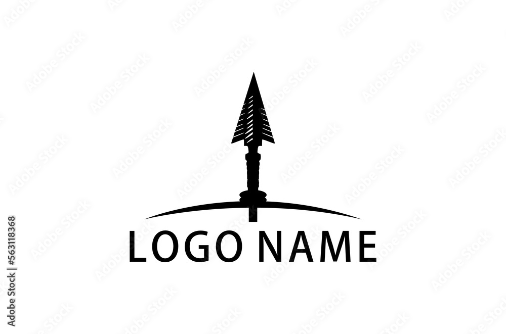 Native Indian Spear Arrowhead for Hunting, Hunt, Hunter Vintage Grunge Retro Hipster Logo Design Native Indian Spear Arrowhead for Hunting, Hunt, Hunter Vintage Grunge Retro Hipster Logo Design