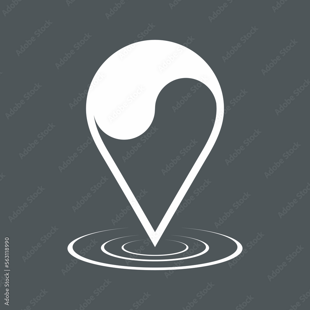 Map pin pointer Route Gps location icon Vector illustration cut Map pin pointer Route Gps location icon Vector illustration cut