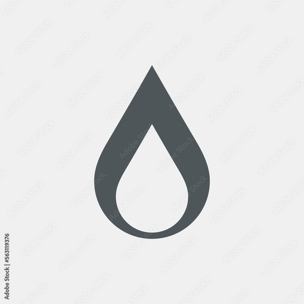Water drop droplet raindrop icon illustration cut