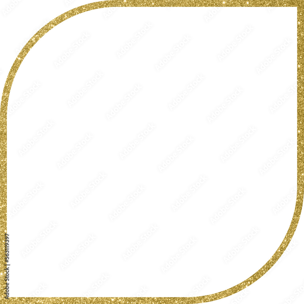 Golden glitter wavy lines frame Golden glitter wavy lines frame