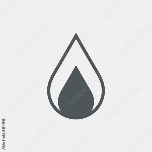 Water drop droplet raindrop icon illustration cut