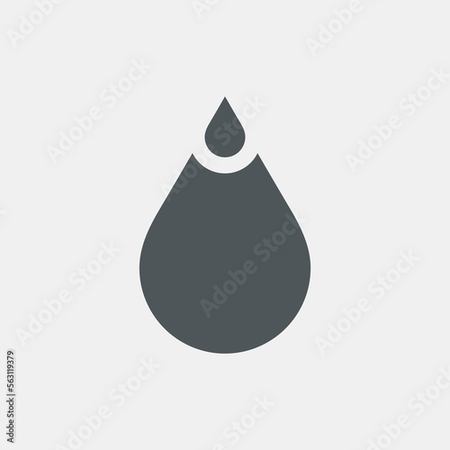 Water drop droplet raindrop icon illustration cut