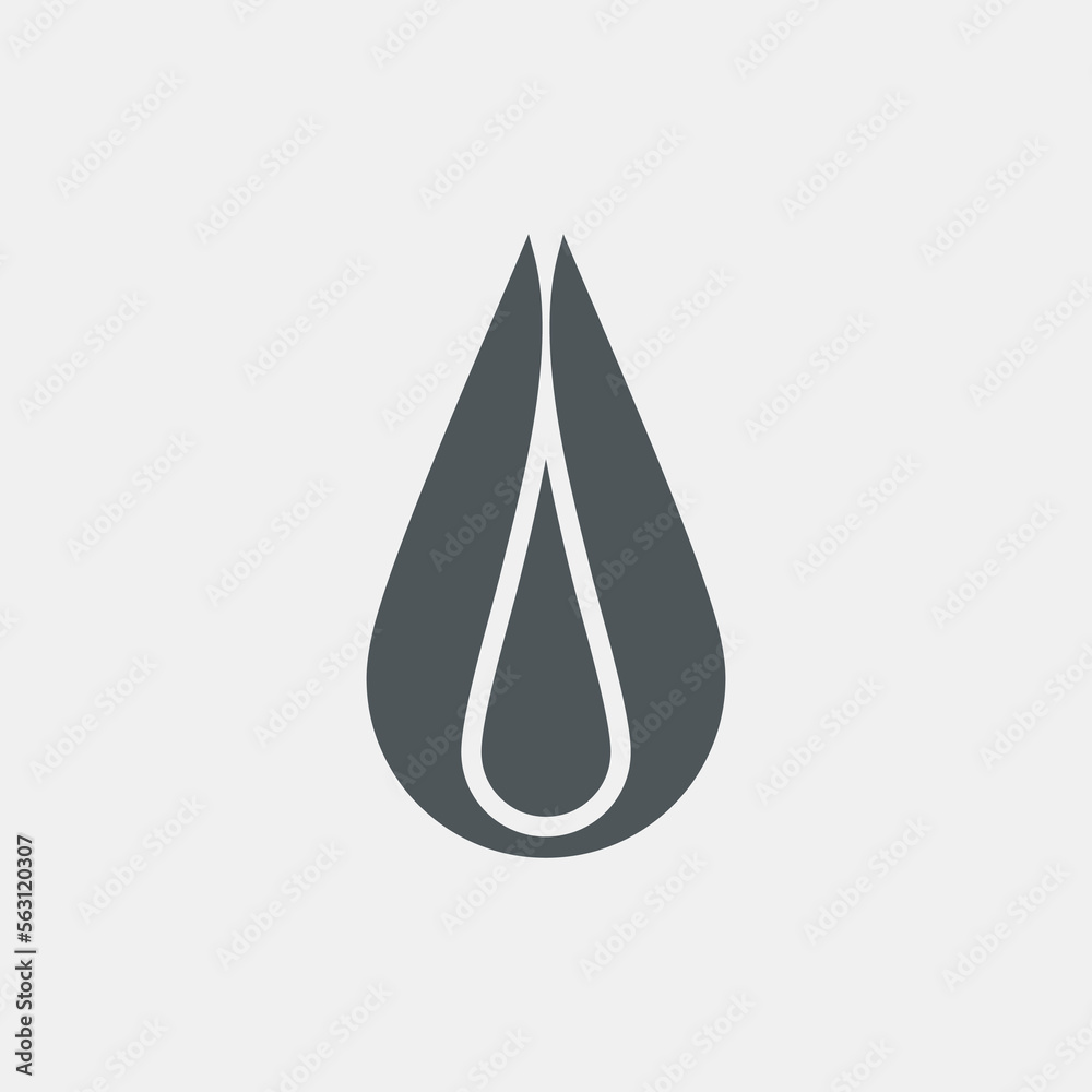 Water drop droplet raindrop icon illustration cut Water drop droplet raindrop icon illustration cut