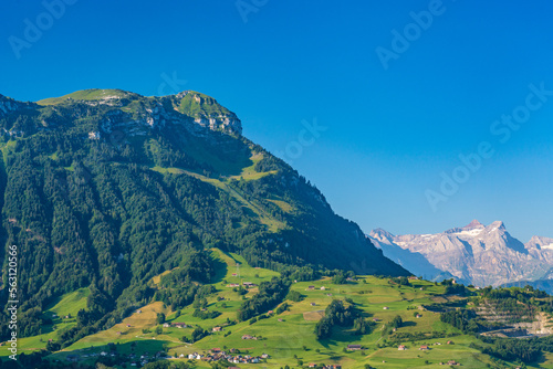 Switzerland 2022, Beautiful view of the Alps and Fronalpstock.