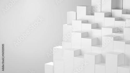 White abstract geometric texture background.