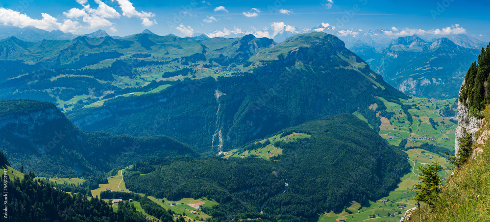 Switzerland 2022, Beautiful view of the Alps from Grosser Mythen. Fronalpstock and Stoos. Switzerland 2022, Beautiful view of the Alps from Grosser Mythen. Fronalpstock and Stoos.