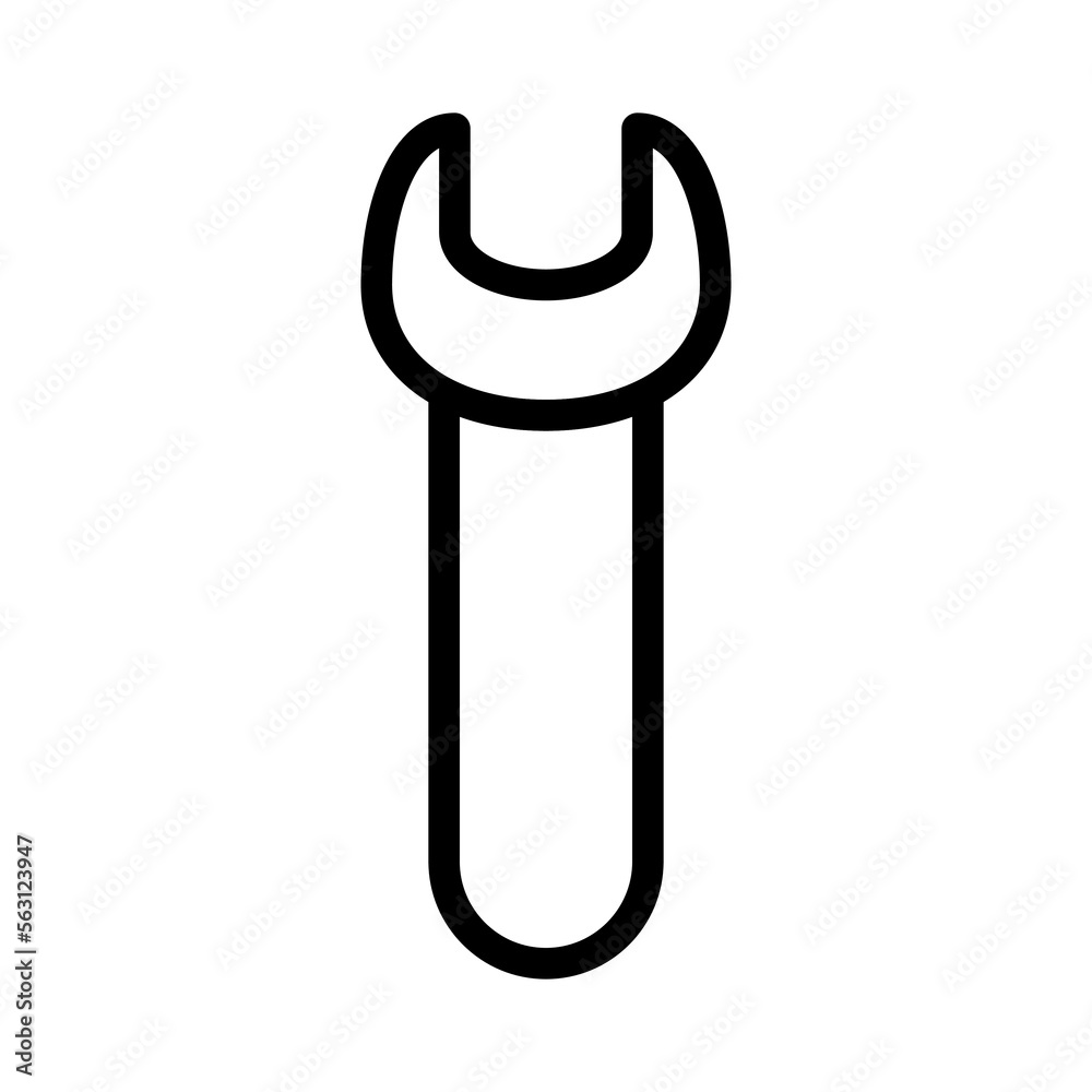 Spanner line icon isolated on white background. Black flat thin icon on modern outline style. Linear symbol and editable stroke. Simple and pixel perfect stroke vector illustration. Spanner line icon isolated on white background. Black flat thin icon on modern outline style. Linear symbol and editable stroke. Simple and pixel perfect stroke vector illustration.