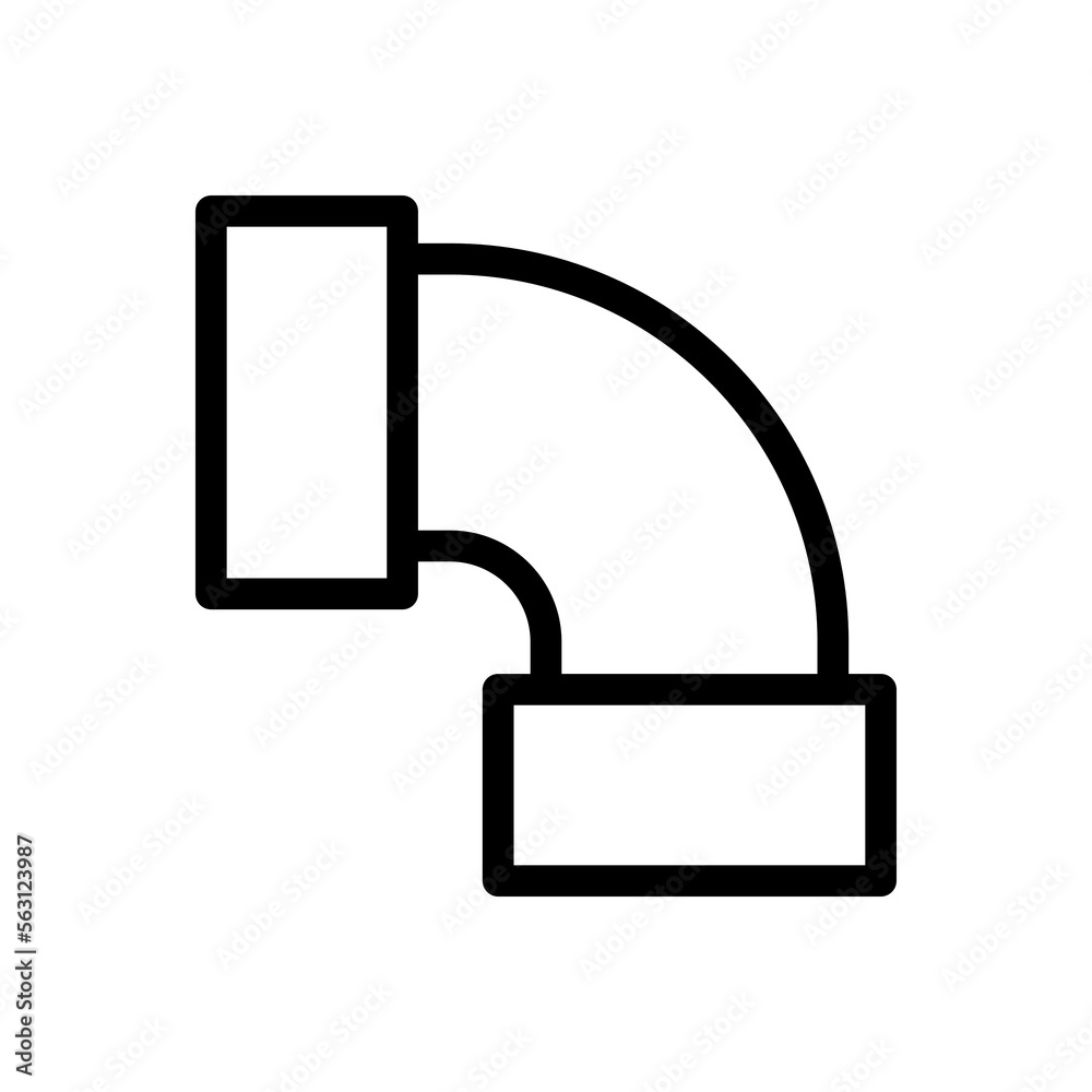 Pipe line icon isolated on white background. Black flat thin icon on modern outline style. Linear symbol and editable stroke. Simple and pixel perfect stroke vector illustration. Pipe line icon isolated on white background. Black flat thin icon on modern outline style. Linear symbol and editable stroke. Simple and pixel perfect stroke vector illustration.