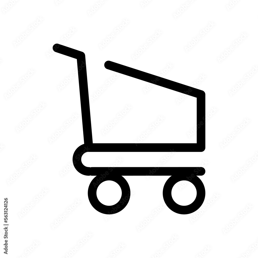 Shopping cart line icon isolated on white background. Black flat thin icon on modern outline style. Linear symbol and editable stroke. Simple and pixel perfect stroke vector illustration. Shopping cart line icon isolated on white background. Black flat thin icon on modern outline style. Linear symbol and editable stroke. Simple and pixel perfect stroke vector illustration.