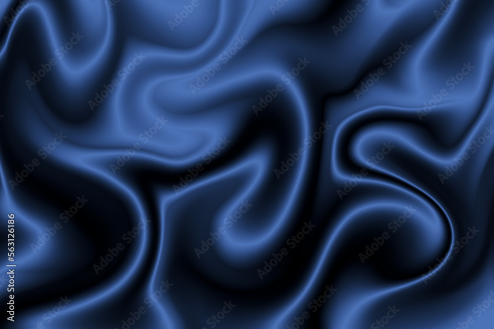 Obraz premium Blue fabric silk background. Curvy fabric silk backdrop. Luxury blue Satin Silky Cloth Fabric Textile. 
