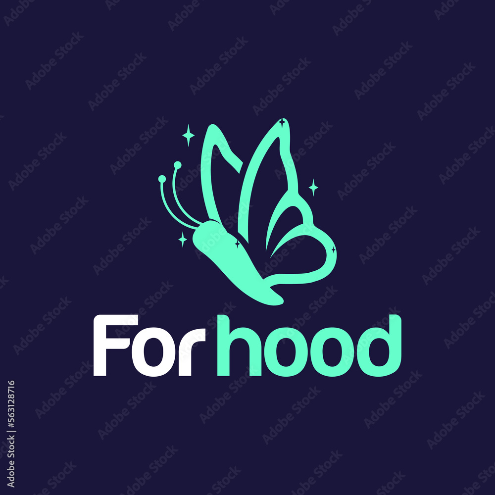 Fototapeta premium butterfly logo