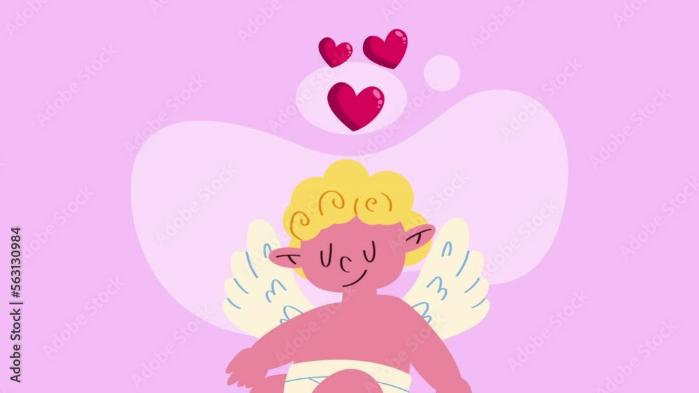 cupid angel with hearts animation cupid angel with hearts animation