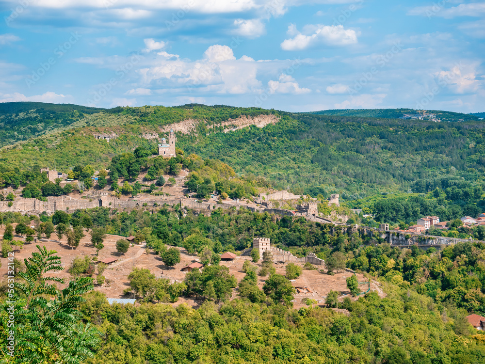 Fototapeta premium Veliko Tarnovo, Bulgaria - August 2022: View with the Eastern Orthodox Ascension Cathedral located in the famous medieval fortress Tsarevets