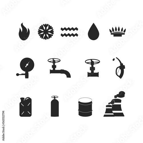gas and oil industry icons. Gasoline production