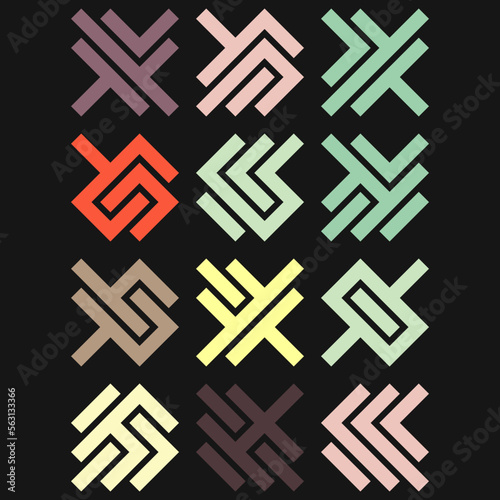 Asemic Glyph writing hieroglyph imitation abstract illustration