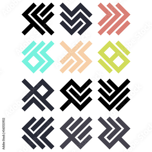 Asemic Glyph writing hieroglyph imitation abstract illustration