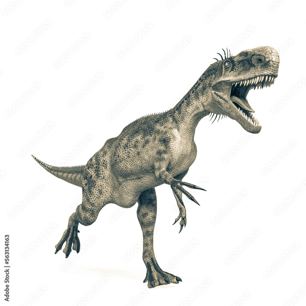 monolophosaurus side view monolophosaurus side view