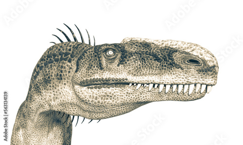 monolophosaurus profile picture id side view