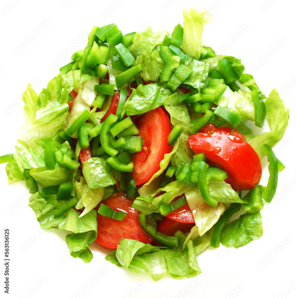 Healthy vegetarian Salad on the white plate Healthy vegetarian Salad on the white plate