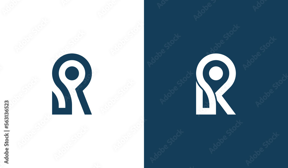 initial Letter R Pin Map Location Logo Concept symbol icon sign Element Design. Geotag, Place, Mark, Pinpoint Logotype. Vector illustration template initial Letter R Pin Map Location Logo Concept symbol icon sign Element Design. Geotag, Place, Mark, Pinpoint Logotype. Vector illustration template