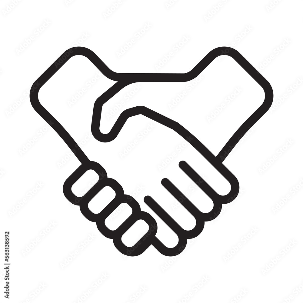 handshake icon. Business handshake, deal, frendship flat icon for apps and websites. handshake icon. Business handshake, deal, frendship flat icon for apps and websites.