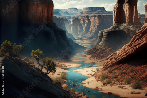 Canyon Landscape - Generative AI