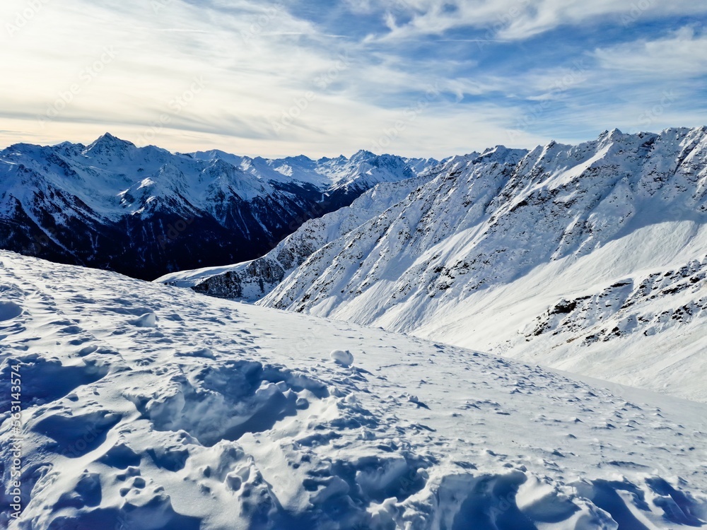 Obraz premium Austria Paznaun Rocky Mountains Landscape