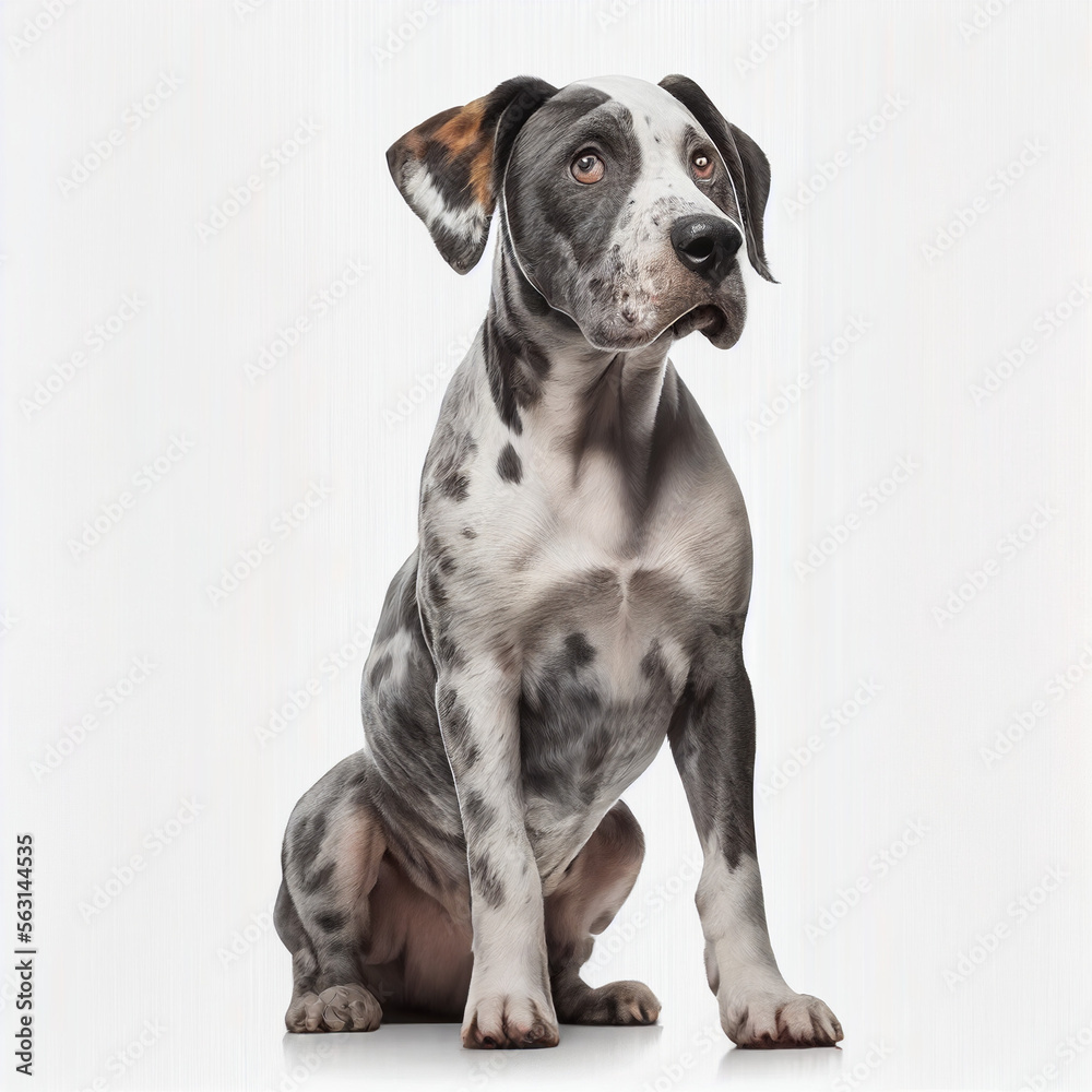 Catahoula Bulldog full body image with white background ultra realistic



