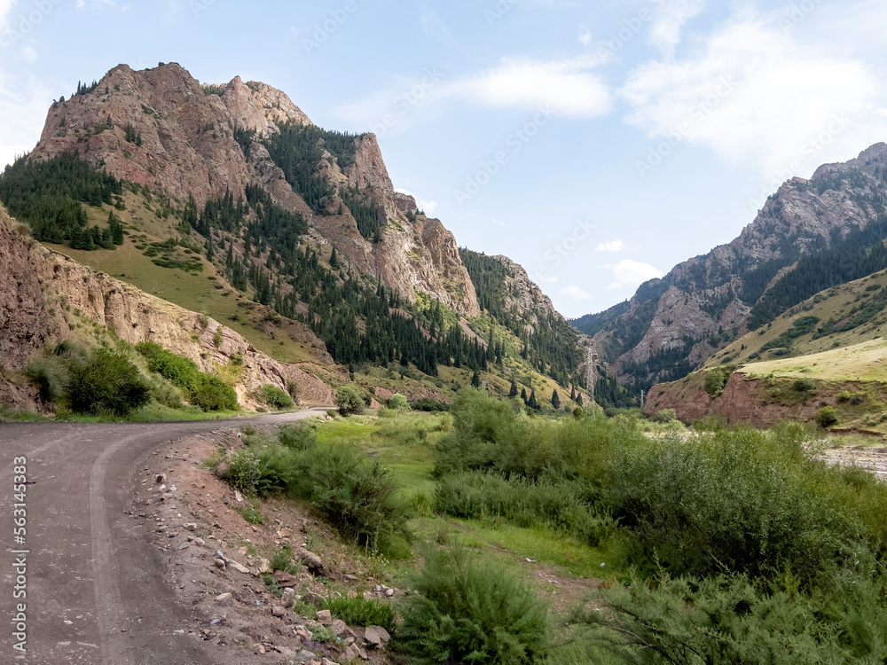 The mountainous valley in Sonkul.