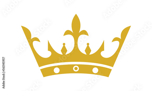 golden crown icon vector logo