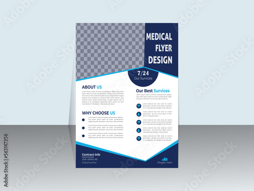 Modern A4 size business flyer vector templet layout.Brochure cover for advertisement design.