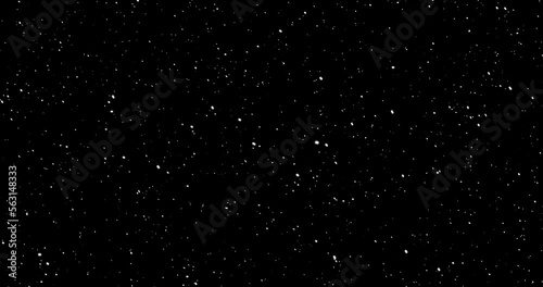 Motion with falling snow against transparent background. Seamless 4k asbtract footage