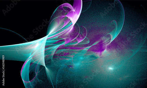 bright purple-blue abstract pattern on black  color digital graphics  background  design