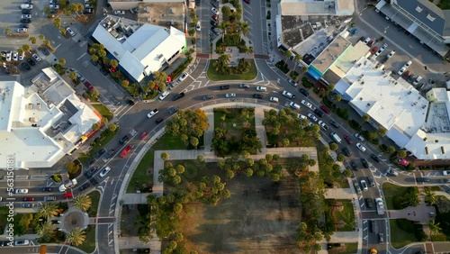 Aerial video St. Armands Circle Sarasota Florida photo