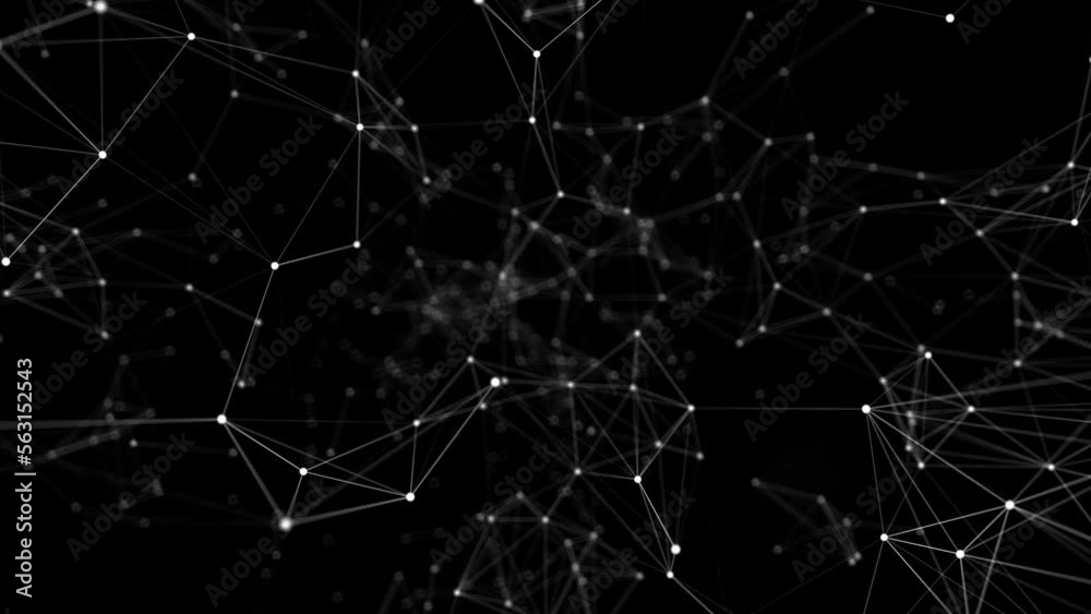 White line connections on a black screen. Subtle minimalist Plexus animation in 4k. Stock geometric video with wireframe construction. White line connections on a black screen. Subtle minimalist Plexus animation in 4k. Stock geometric video with wireframe construction.