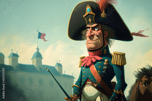 Emperor Napoleon - France - Cartoon - Generative AI