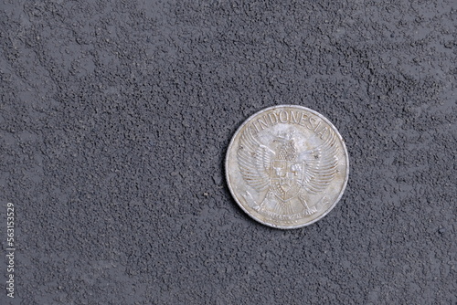 An Indonesian Rupiah coin 50 cent from 1959. 
