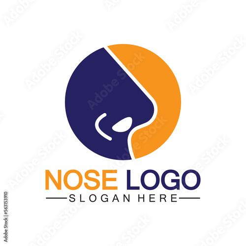 Nose logo design vector template, Organs logo design concept, Icon symbol