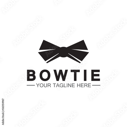 vintage silhouette bow tie logo vector illustration design. butterfly tie logo and symbol